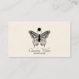 Esthetician Skincare Butterfly Logotyp Visitkort