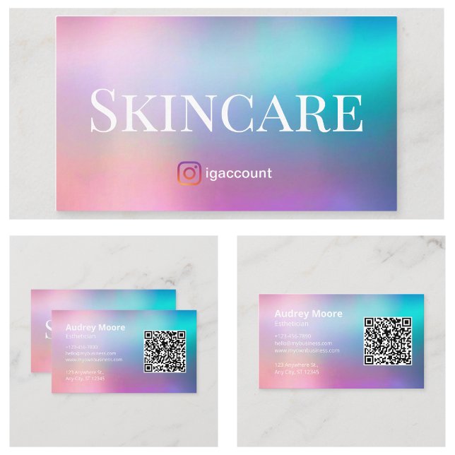 Esthetician Skincare Visitkort (Esthetician Skincare Business Card
)