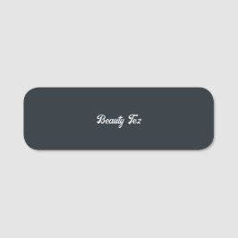 Esthetician Typography Black White Grått Grått Namnbricka