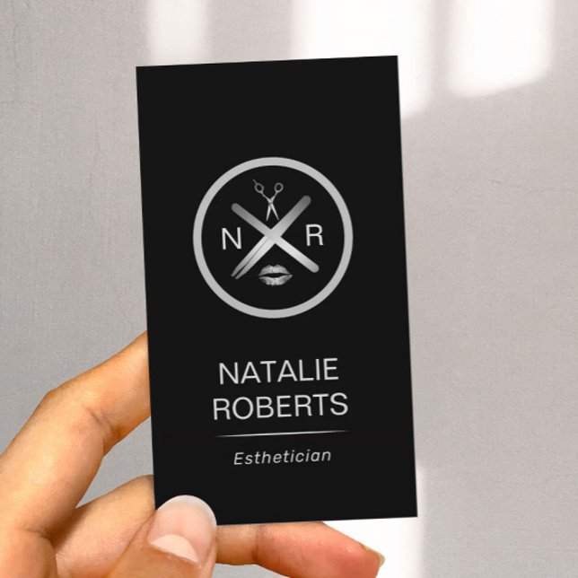 Esthetician Vax Stick & Twezzer Logotyp Beauty Sal Visitkort (Skapare uppladdad)