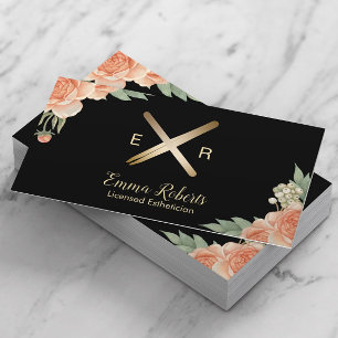 Esthetician Vax Stick & Twezzer Logotyp Classy Blo Visitkort