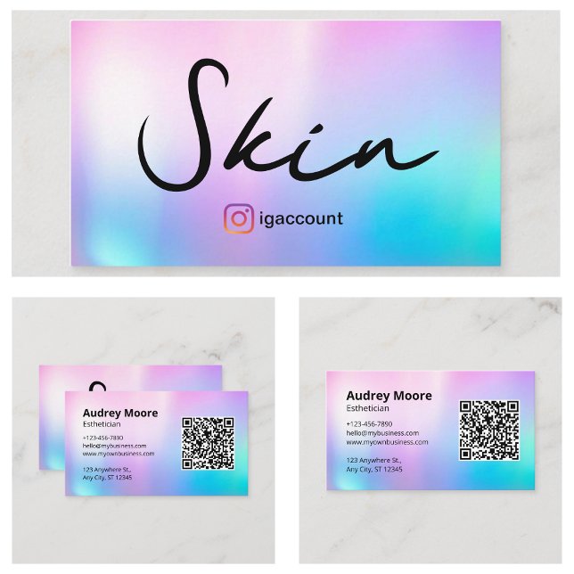 Esthetician Visitkort (Esthetician Business Card
)