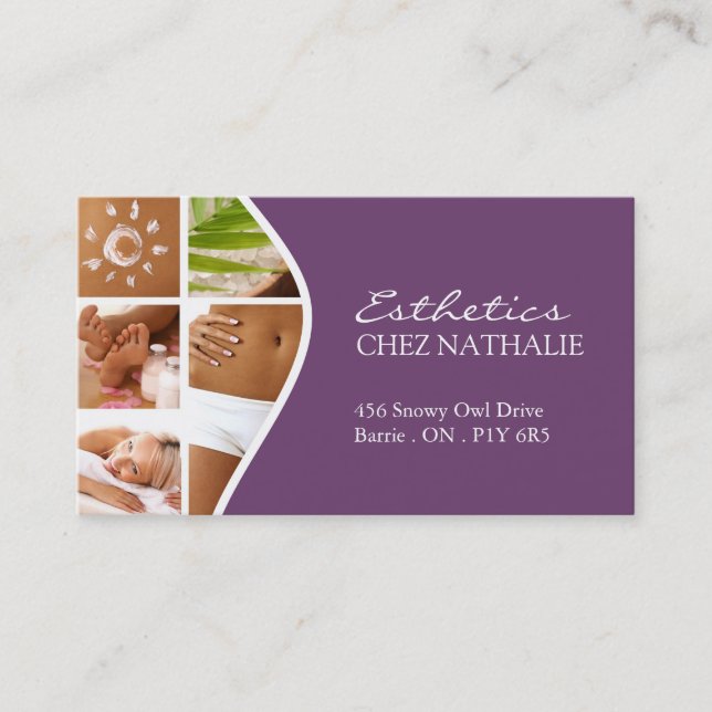 Esthetician~-visitkort Visitkort (Framsida)