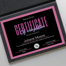 Estheticiskt intyg om färdigställande av Rosa för