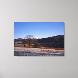 Esthwiate Vatten Winter-Helgdag-kort Canvastryck