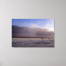 Esthwiate Vatten Winter-Helgdag-kort Canvastryck