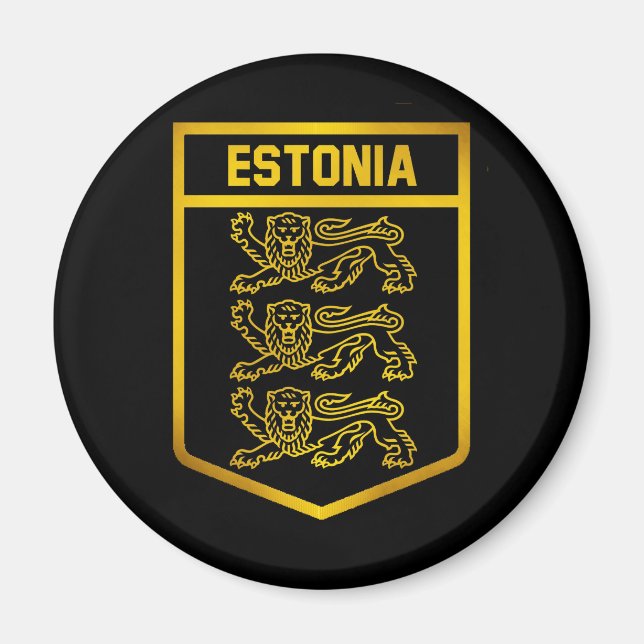 Estland Emblem Magnet (Framsidan)