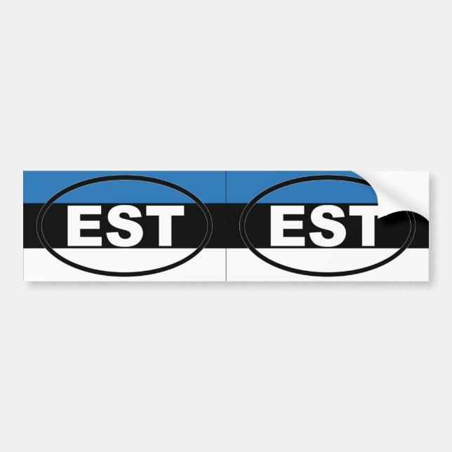 Estland - EST - Europeisk oval Bildekal (Framsidan)