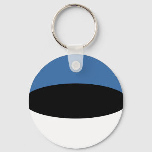 Estland Fisheye Flagga Keychain Nyckelring