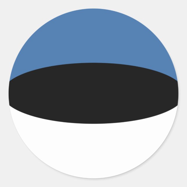 Estland Fisheye Flagga Klistermärke (Framsida)