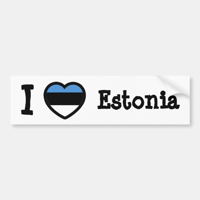 Estland Flagga Bildekal (Framsidan)