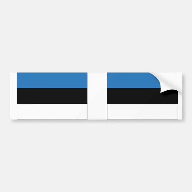 Estland Flagga Bildekal (Framsidan)