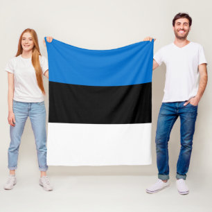 Estland flagga fleecefilt