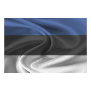 Estland Flagga Fototryck