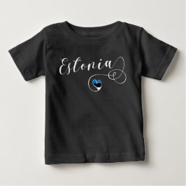 Estland Flagga Heart, Estlands Pride T Shirt