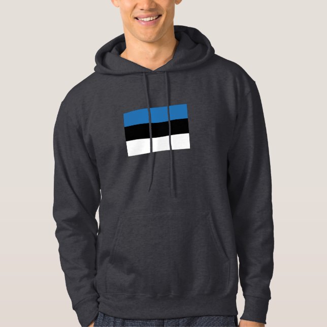 Estland Flagga Hoodie (Framsida)
