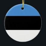 Estland Flagga Julgransprydnad Keramik<br><div class="desc">Estland Flagga</div>
