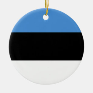 Estland Flagga Julgransprydnad Keramik