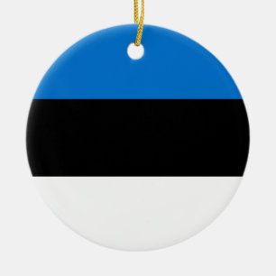 Estland flagga julgransprydnad keramik