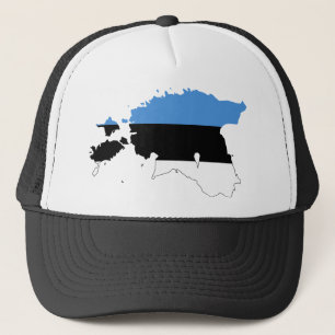 Estland Flagga karta EE Keps