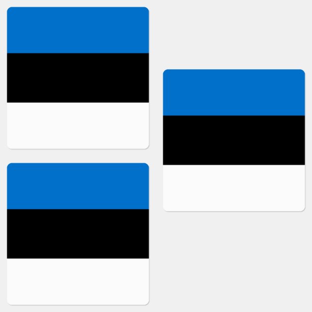 Estland Flagga Klistermärke (Grupp)