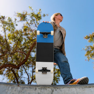 Estland flagga mini skateboard bräda 18,5 cm
