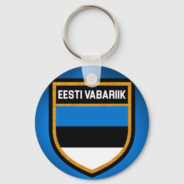 Estland Flagga Nyckelring (Framsida)