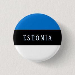 Estland Flagga Pin Knapp (med text)
