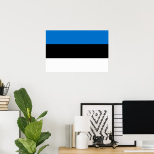 Estland flagga poster