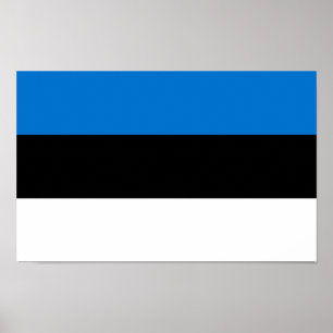 Estland Flagga Poster