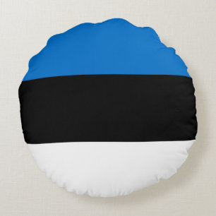 Estland flagga rund kudde