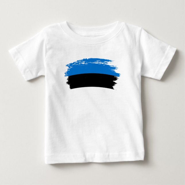 Estland flagga t shirt (Framsida)