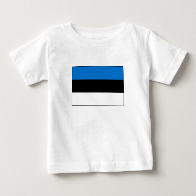 Estland Flagga T Shirt (Framsida)
