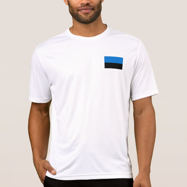 Estland flagga t shirt (Framsida)