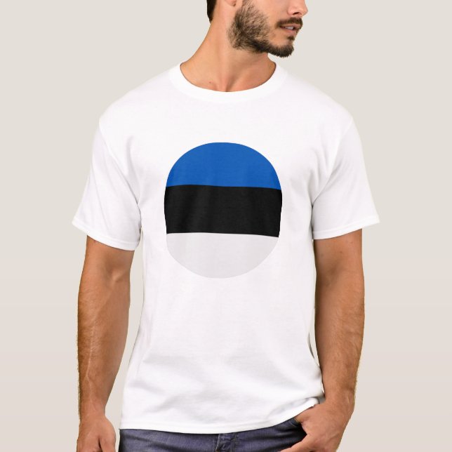 Estland Flagga T Shirt (Framsida)