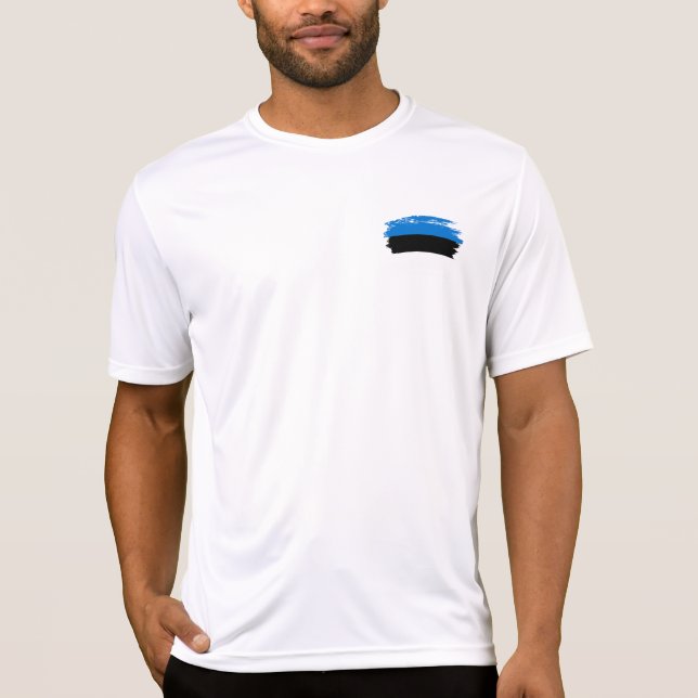 Estland flagga t shirt (Framsida)