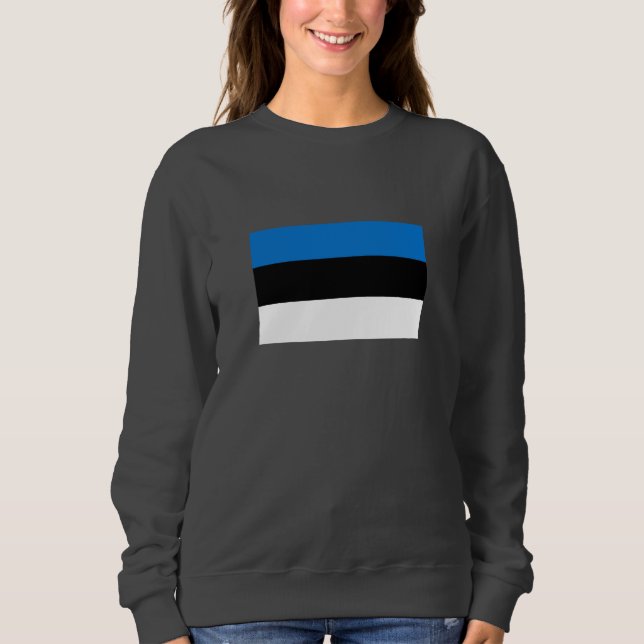 Estland Flagga T Shirt (Framsida)