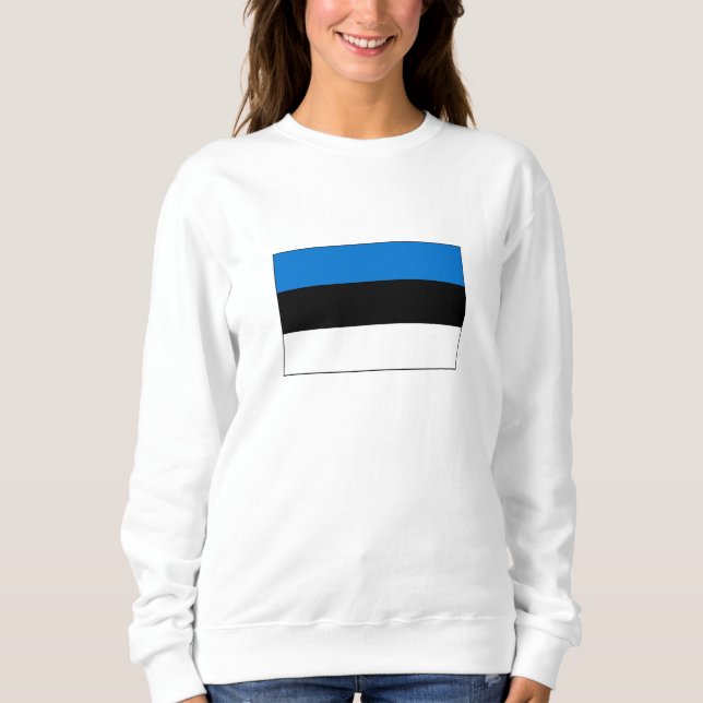 Estland Flagga T Shirt (Framsida)