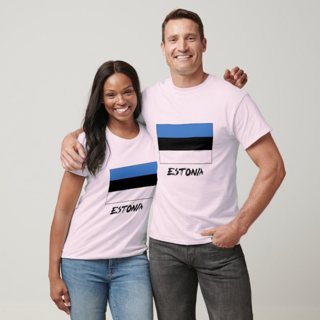 Estland Flagga T-shirt (Unisex)