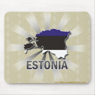 Estland flaggakarta 2,0 musmatta