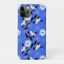 Estland iphone case. Blå blommigt färg