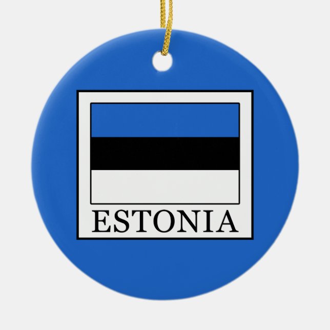 Estland Julgransprydnad Keramik (Framsidan)
