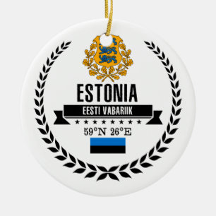 Estland Julgransprydnad Keramik