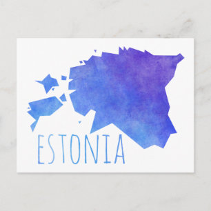 Estland Karta Vykort