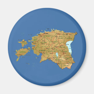 Estland kartamagnet magnet