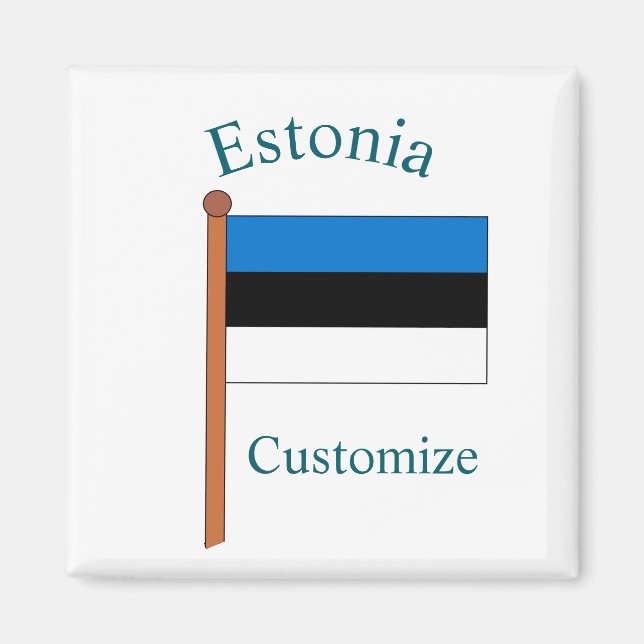 Estland Landsflagga Thunder_Cove Magnet (Framsidan)