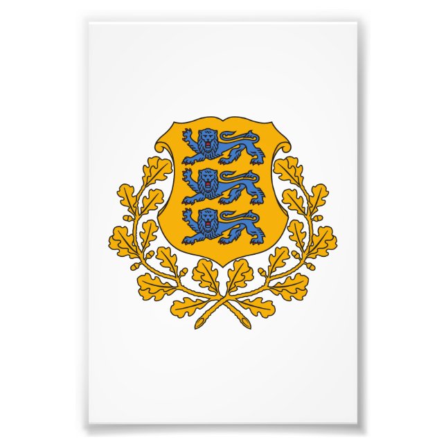 Estland landskapsvapen symbol emblem flagga fototryck (Framsidan)