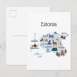 Estland reskarta vykort