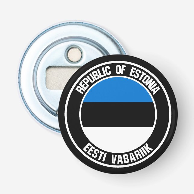 Estland Round Emblem Flasköppnare (Framsidan)