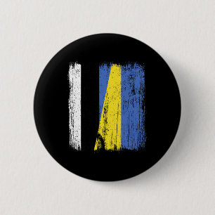 Estland Ukraina Halv Flagga Estnisk Ukrainsk Kultu Knapp